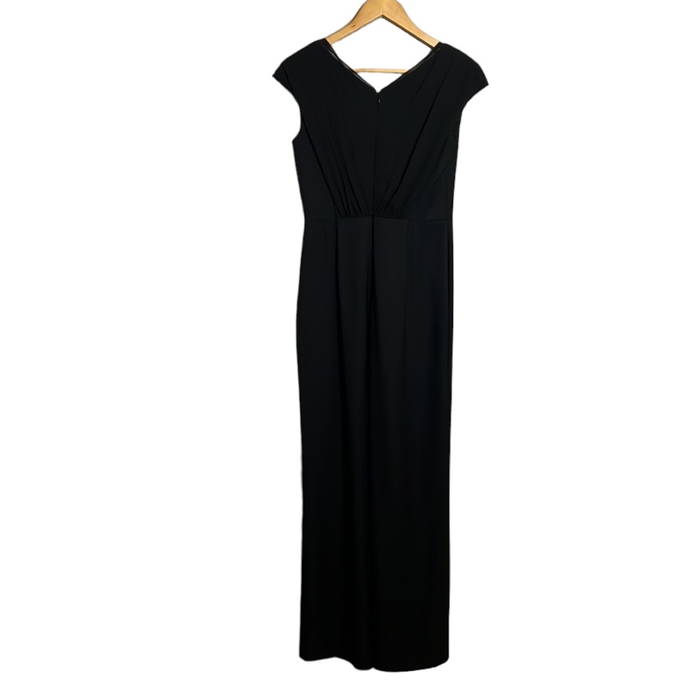 ELIZA J Crepe & Chiffon Jumpsuit In Black Size 2 - Picture 5 of 10